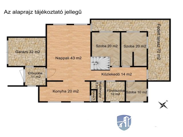 3 szoba+nappalis családi ház beépíthető tetőtérrel eladó